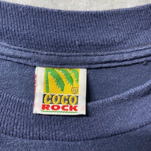Coco Rock Womens Blue Novelty Embroidered Casual T-Shirt XL - Picture 5 of 9